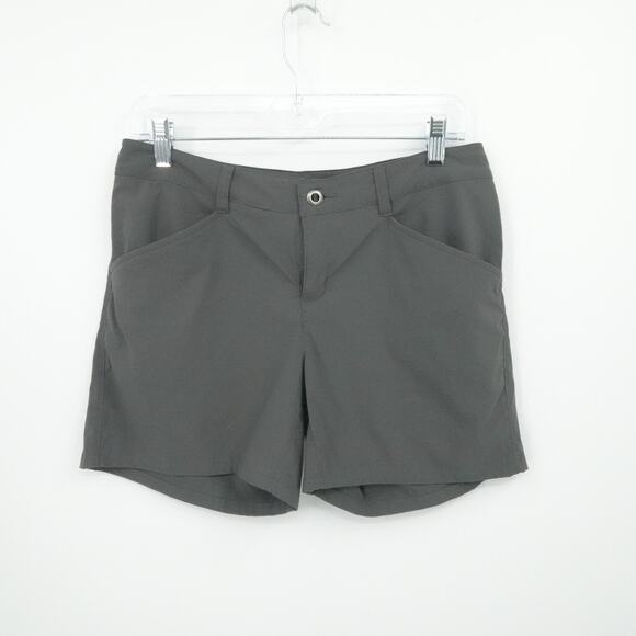 Patagonia Shorts Womens 6 Gray Quandary Outdoor Trail Hiking Stretch Zip Pocket - Picture 1 of 15